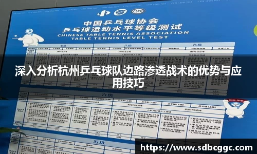 深入分析杭州乒乓球队边路渗透战术的优势与应用技巧